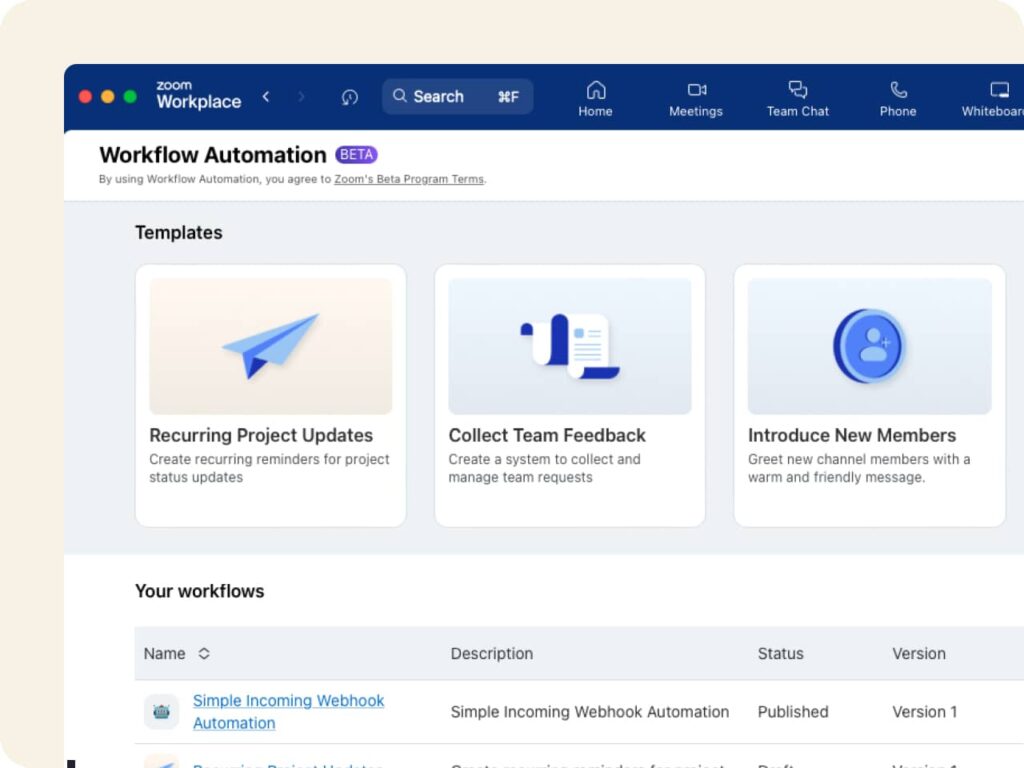 Workflow Automation theme